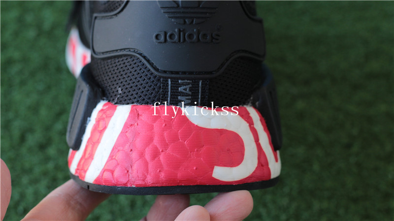 Supreme x Adidas NMD R1 Black Real Boost